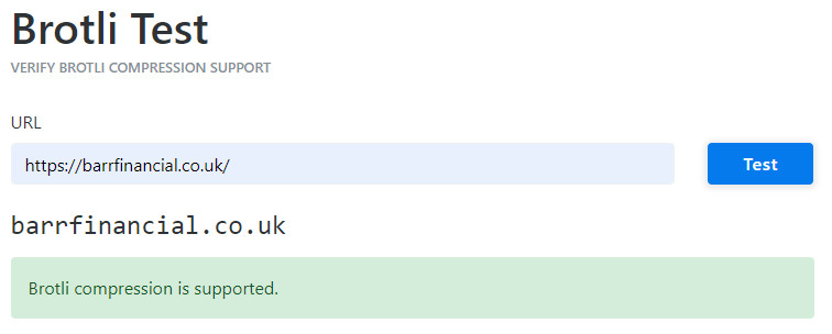 Testing your website has brotli