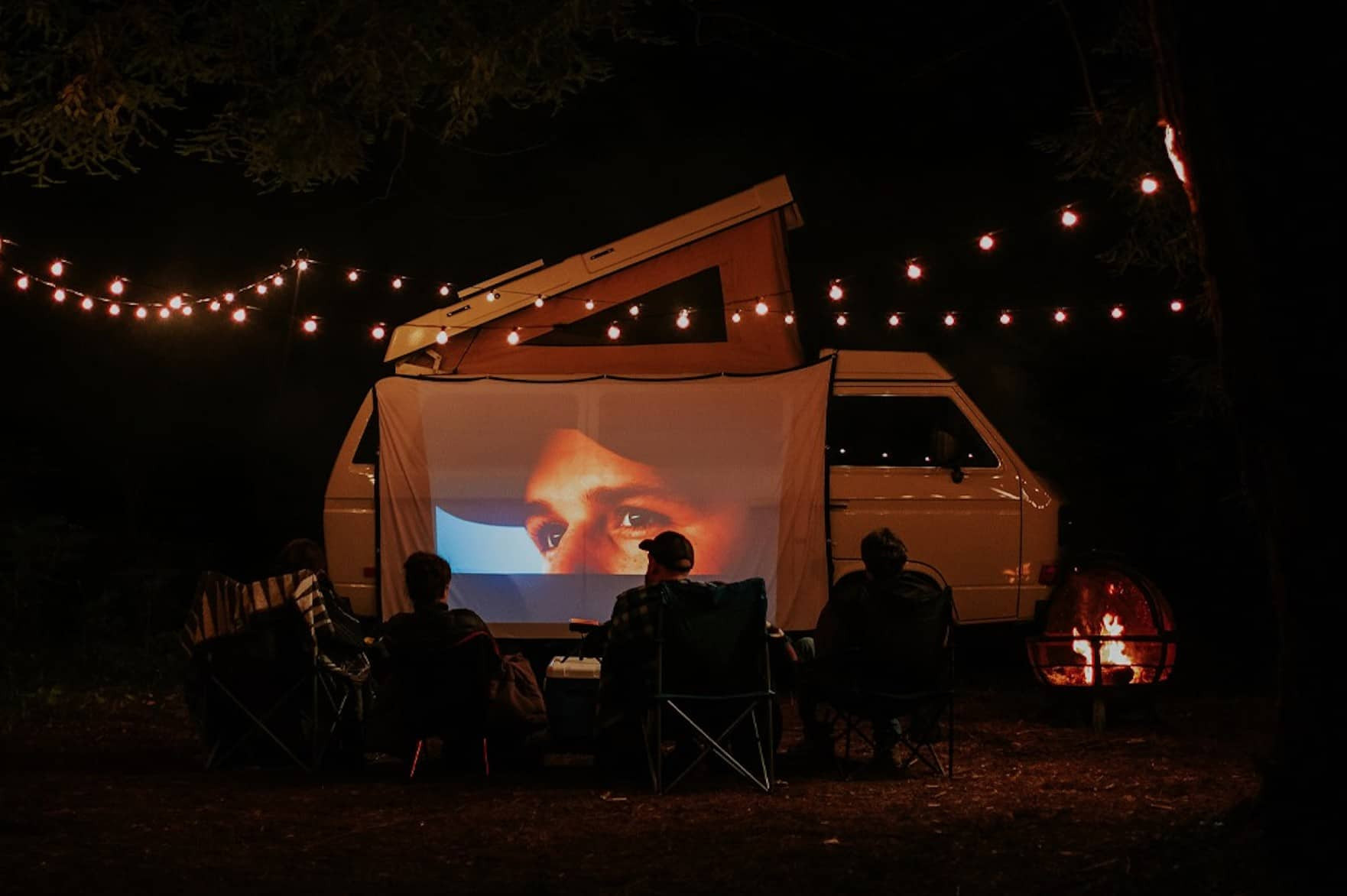 Create a home away from home with a portable movie projector