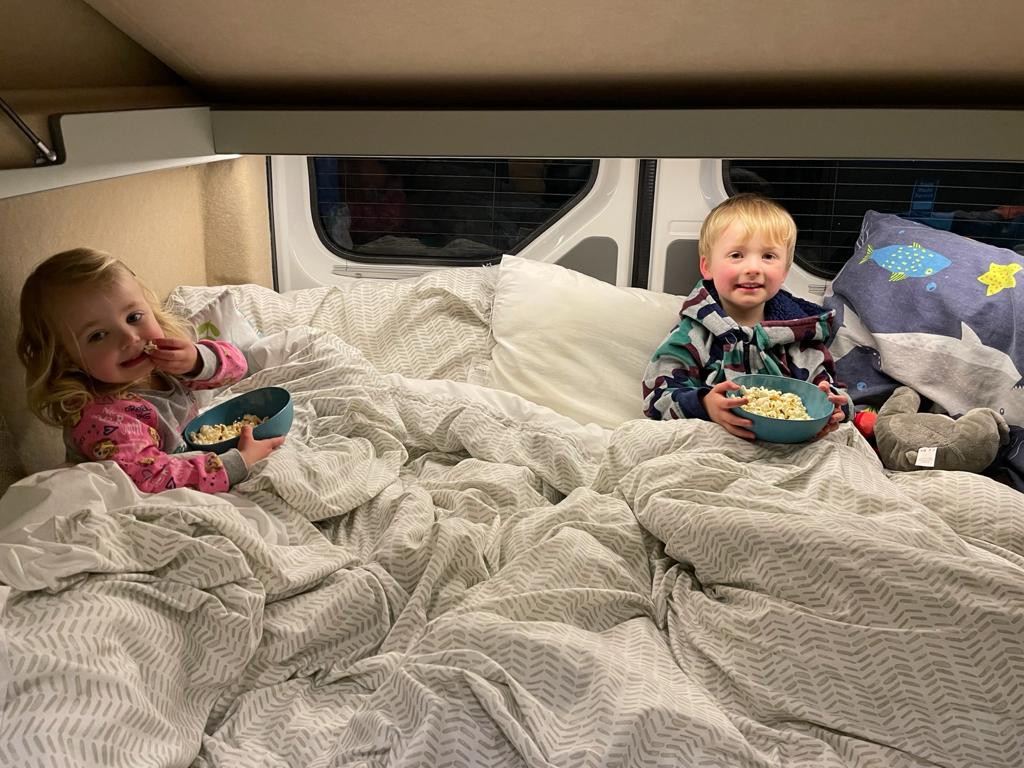 Make sure you've packed lots of blankets for snuggly nights in your campervan